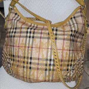 Burberry Nova Check Studded Special Edition 2 Way Bag/Crossbody Strap